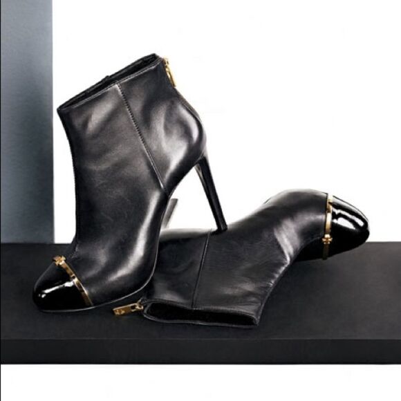 Tory Burch Women's Black Pacey Leather Ankle Boots - Picture 3 of 12